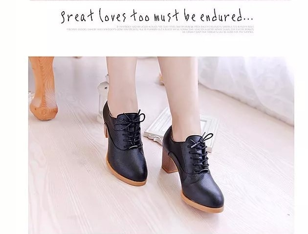 Black Korean Students Shoes