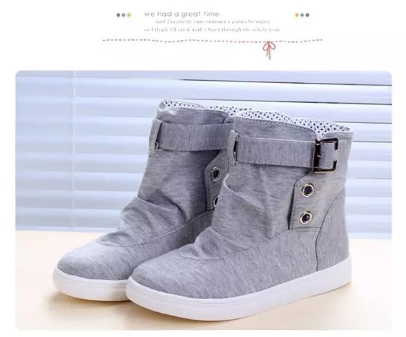 Grey Casual Martin Boots