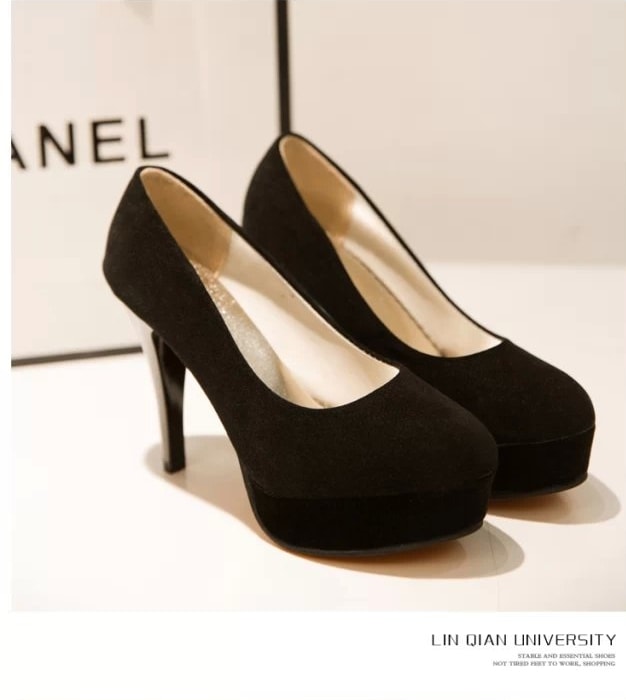 Black High Heel Elegant Party Shoes