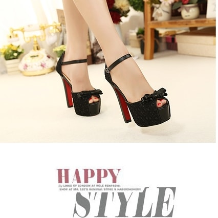 Black High Heel Party Shoes Korea