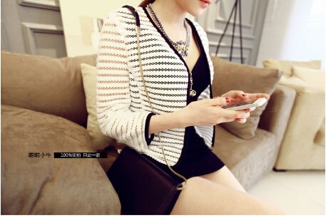 Mesh Cardigan JC638 White