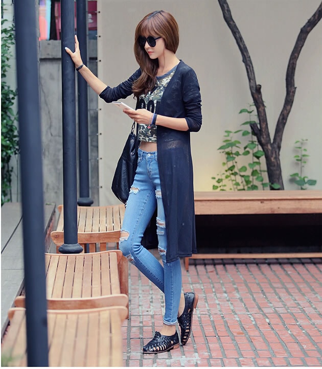 Long Cardigan JC649 Black