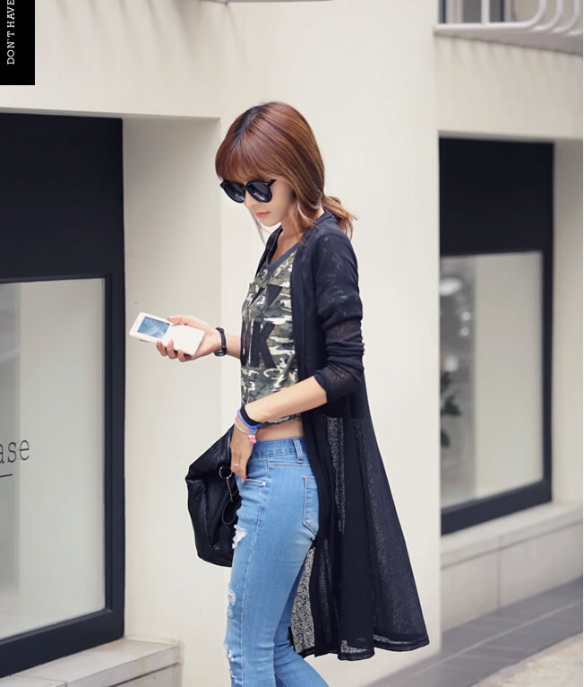 Long Cardigan JC649 Black