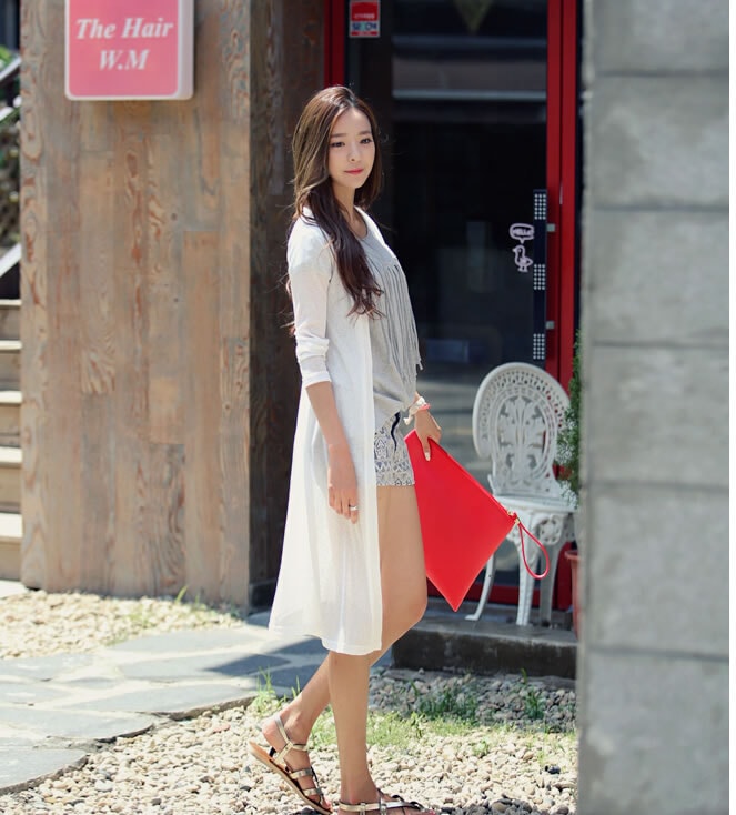 Long Cardigan JC650 White