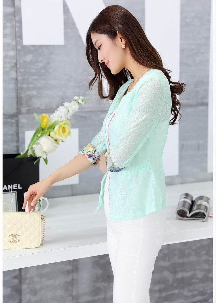 Lace Blazer Import JC655 Green