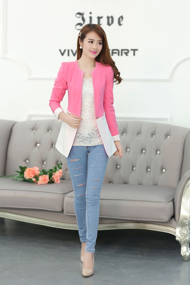 Two Color Blazer JC666 Pink