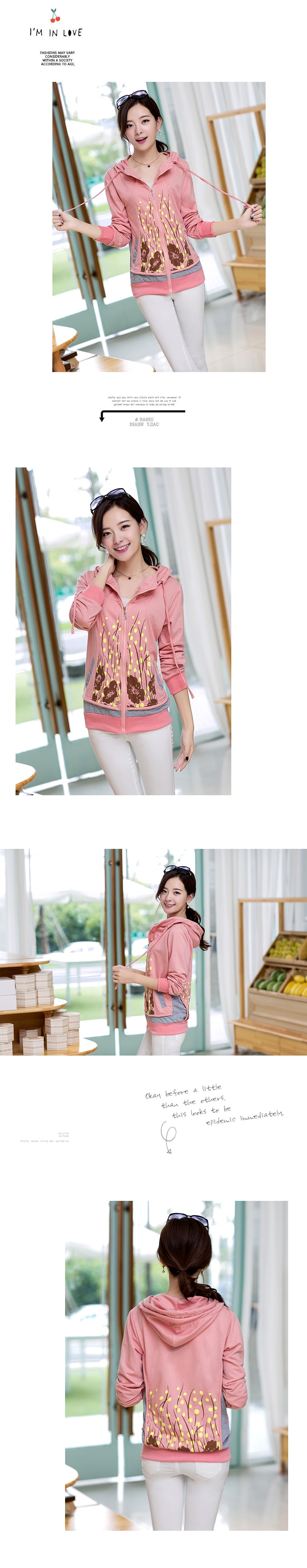 Jacket Hoodie JC689 Pink