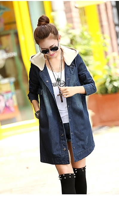 Hoodie Coat JC729 Denim Blue