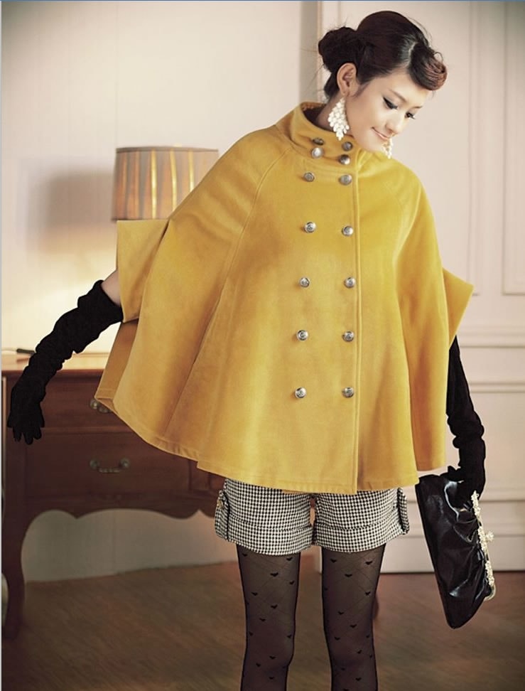 Bat Sleeve Coat JC734 Yellow