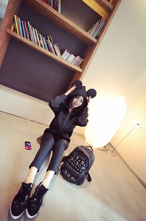 Jacket Hoodie JC738 Black