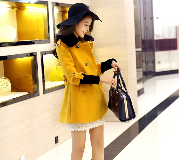 Coat Korea JC755 Yellow