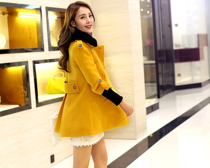 Coat Korea JC755 Yellow