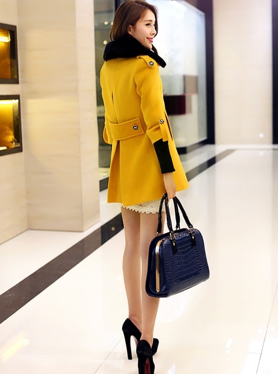 Coat Korea JC755 Yellow