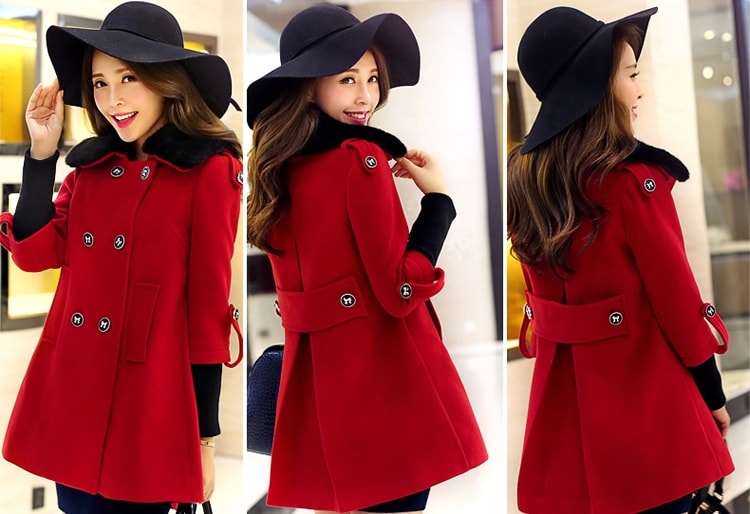 Coat Korea JC756 Red