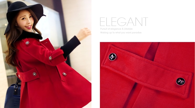 Coat Korea JC756 Red