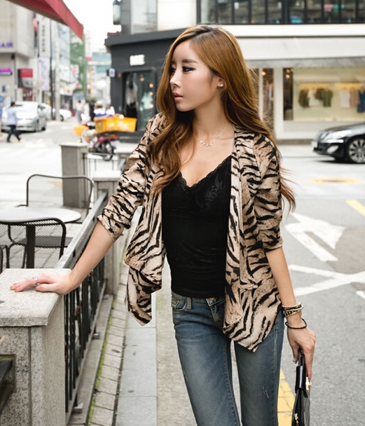 Cardigan JC763 Leopard Khaki