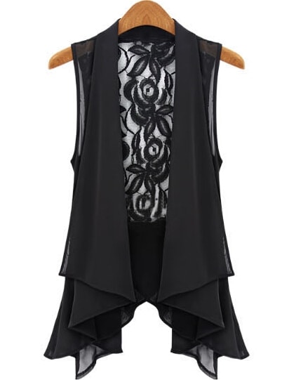 Chiffon Vest JC769 Black