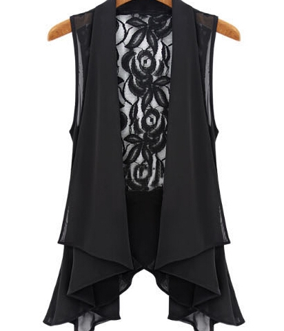 Chiffon Vest JC769 Black