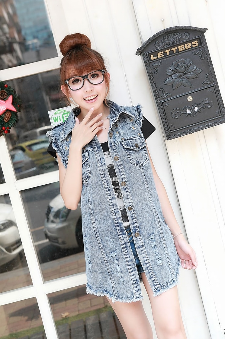 Jaket Jeans Vest JC794 Denim Blue