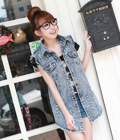 Jaket Jeans Vest JC794 Denim Blue