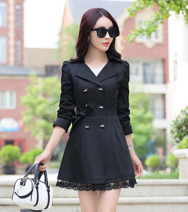 Premium Long Coat Import JC806 Black