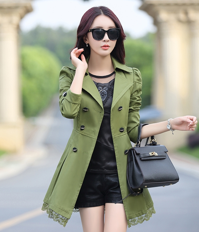 Long Coat Korea Import JC808 Army Green