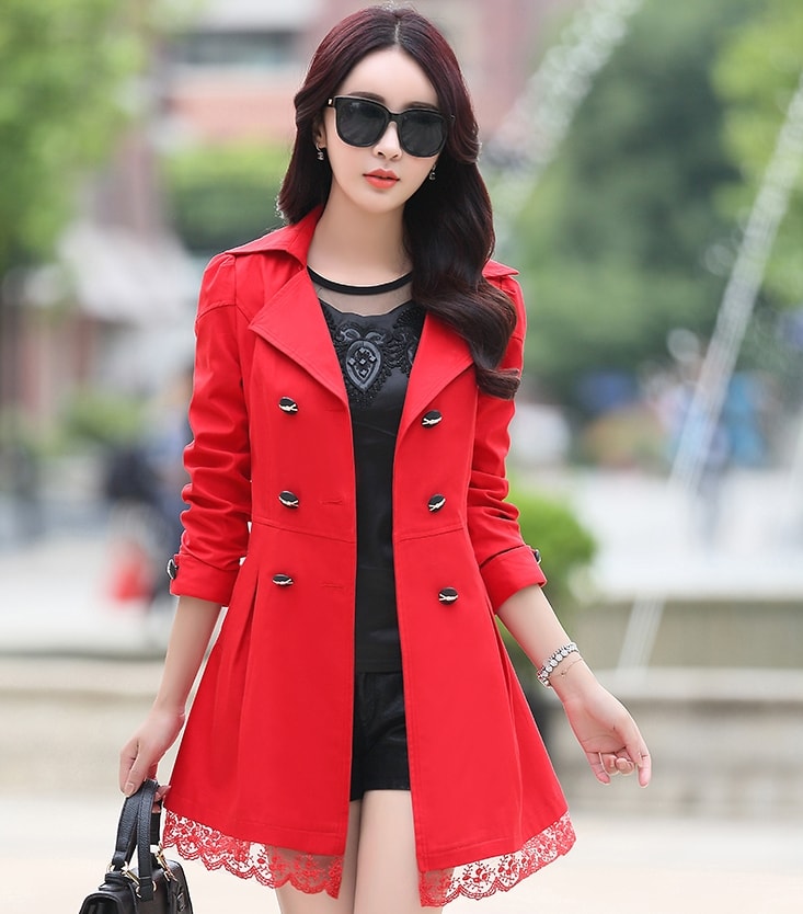 Premium Long Coat Import JC811 Red