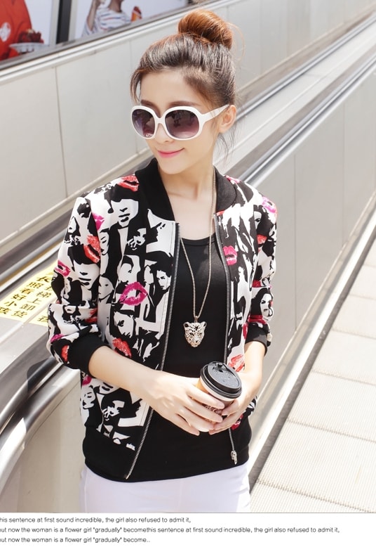 Jacket Baseball Korea Import JC819 Black