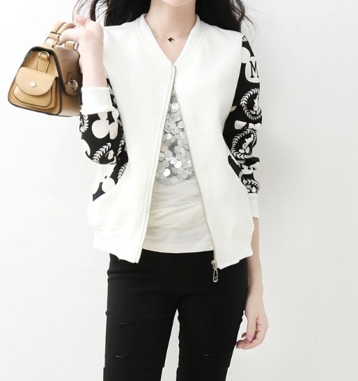 Jacket Mickey Mouse Import JC822 White