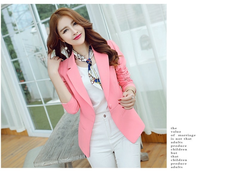 Premium Blazer Korea Import JC824 Pink