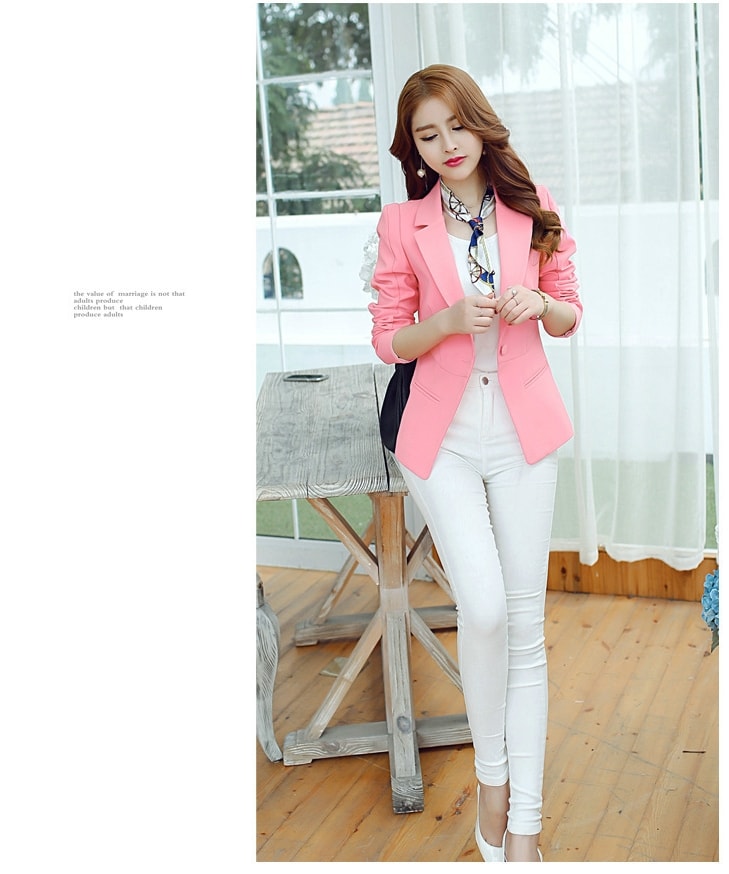 Premium Blazer Korea Import JC824 Pink