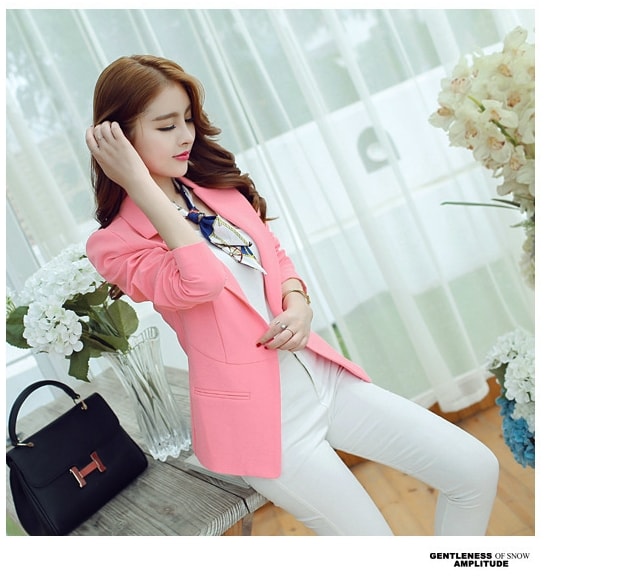 Premium Blazer Korea Import JC824 Pink