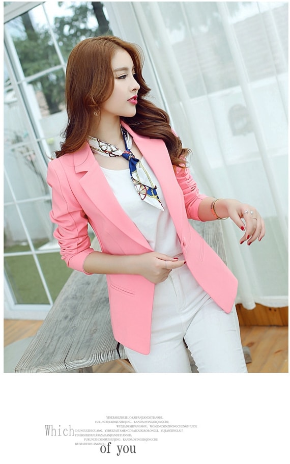 Premium Blazer Korea Import JC824 Pink