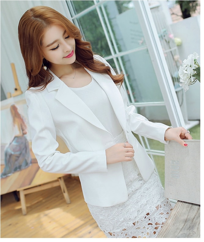 Premium Blazer Korea Import JC825 White