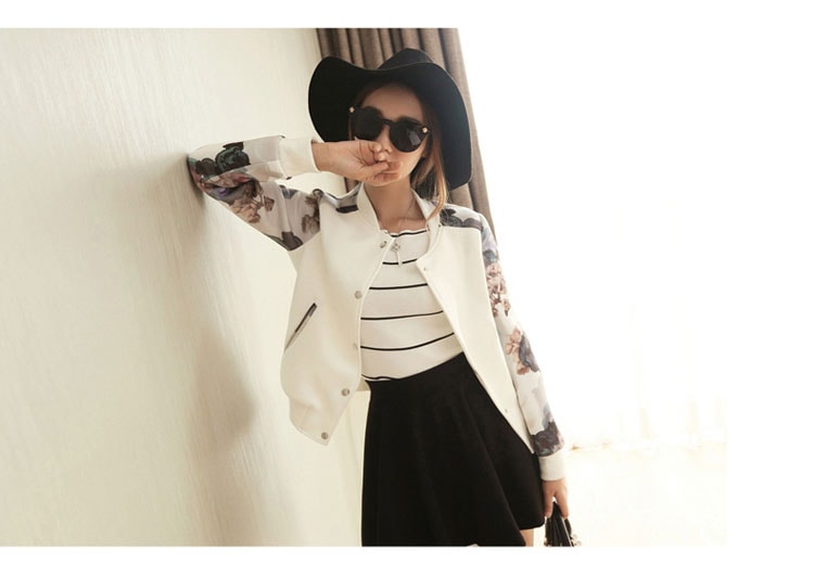 Premium Baseball Jacket Korea JC831 White