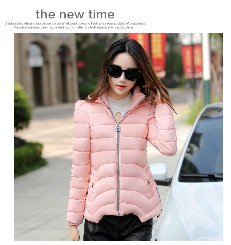 Jaket Winter Korea Import JC832 Peach