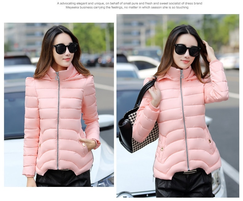 Jaket Winter Korea Import JC832 Peach