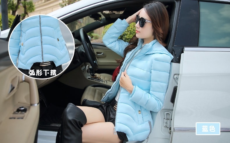 Premium Winter Jacket Korea JC833 Sky Blue