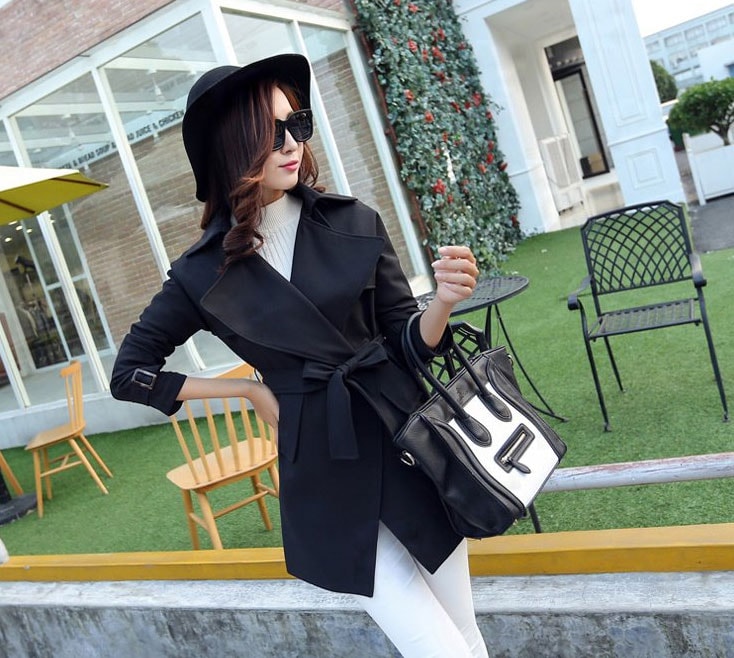 Premium Long Coat Korea JC836 Black