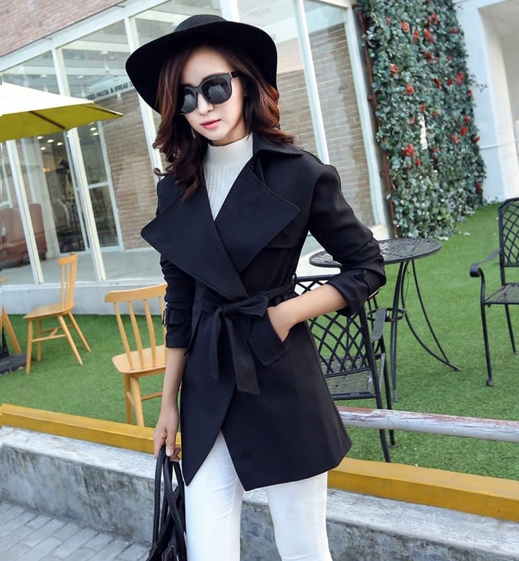 Premium Long Coat Korea JC836 Black