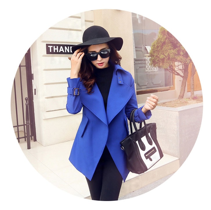 Premium Long Coat Korea JC838 Blue