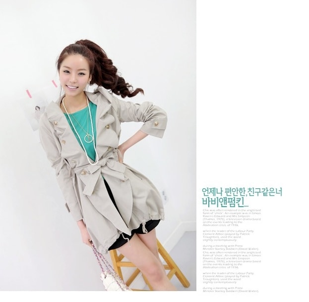 Premium Hoodie Long Coat Korea JC849 Gray