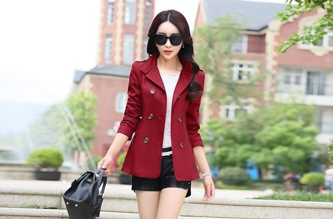 Premium Medium Coat Import JC851 Burgundy