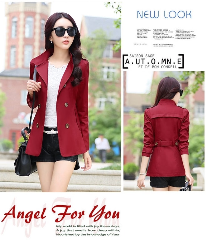 Premium Medium Coat Import JC851 Burgundy