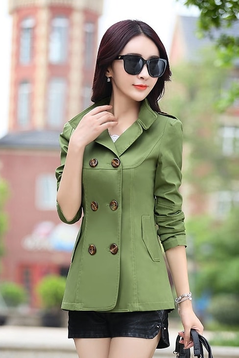 Premium Medium Coat Import JC853 Army Green