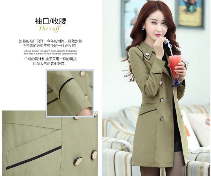 Premium Long Coat Import JC855 Army Green