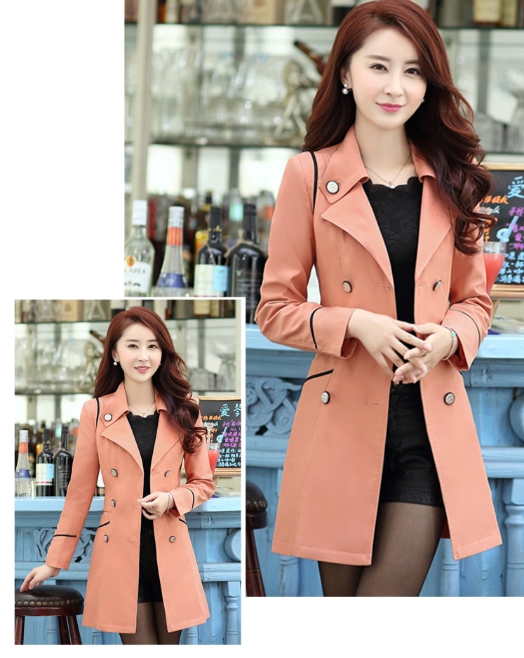 Premium Long Coat Import JC856 Pink