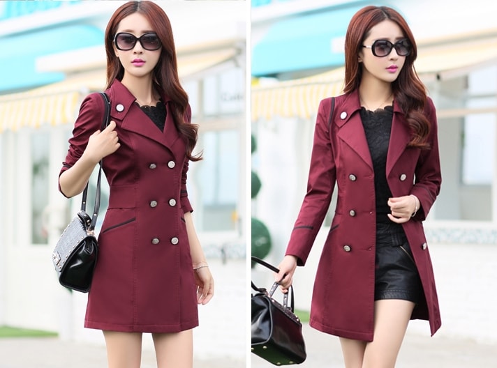 Long Coat Premium Import JC857 Claret