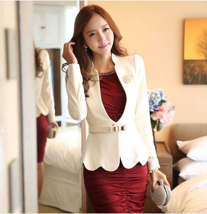 Premium HQ Blazer Wanita Import JC864 White