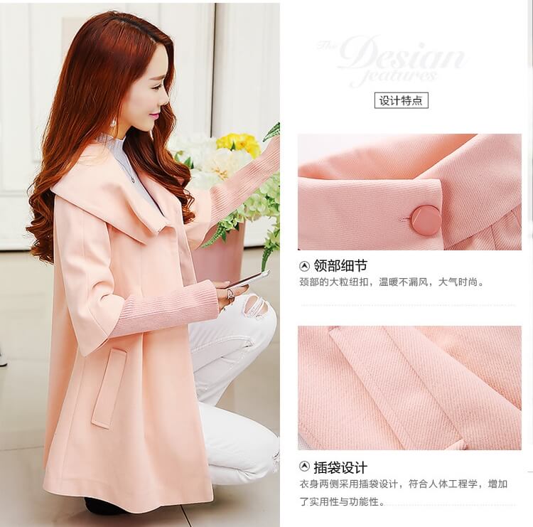 Premium Anime Winter Coat Import JC872 Pink